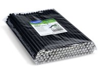 Slámka Jumbo černá 100ks 25cm 8mm 40919